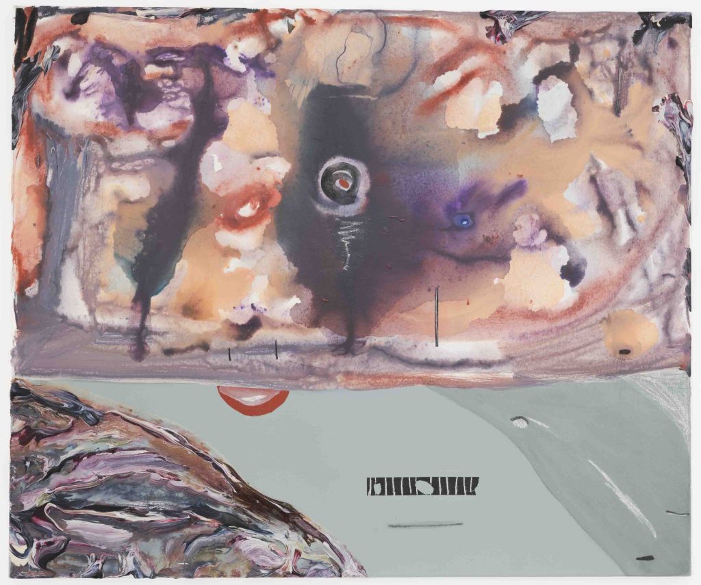 Manuel Mathieu, Paysage sacré, 2024, Mixed media on canvas, 76.2 x 91.5 cm, 30 x 36 in