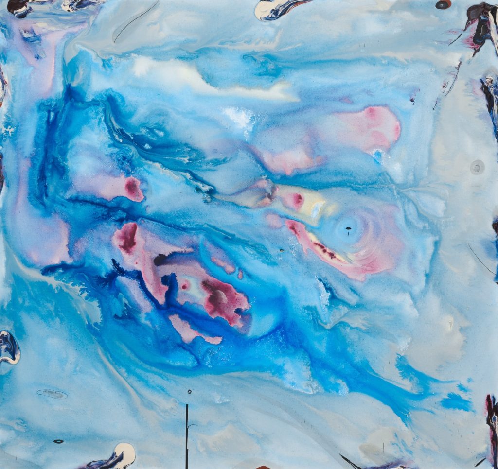 Manuel Mathieu, Poetry in our Disappearance, 2023, Mixed media on canvas, 172.2 x 182.9 cm, © .Kit