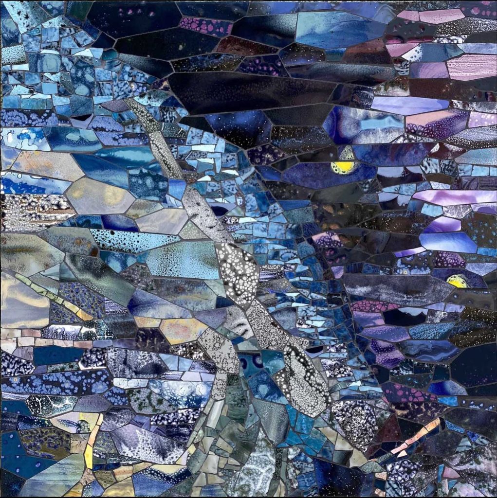 Manuel Mathieu, Untitled, 2025, Mosaic on metal frame, 24 x 24 in, 61 x 61 cm