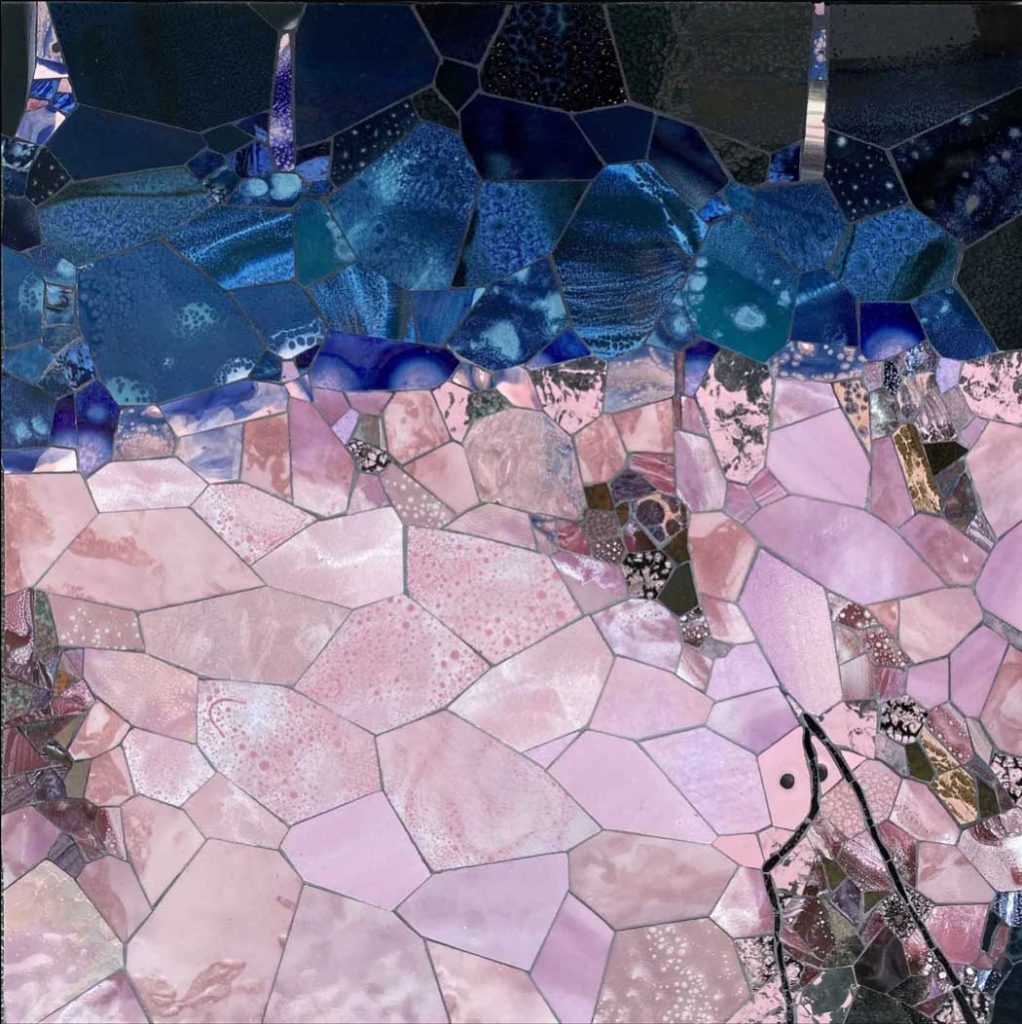 Manuel Mathieu, Untitled, 2025, Mosaic on metal frame, 24 x 24 in, 61 x 61 cm