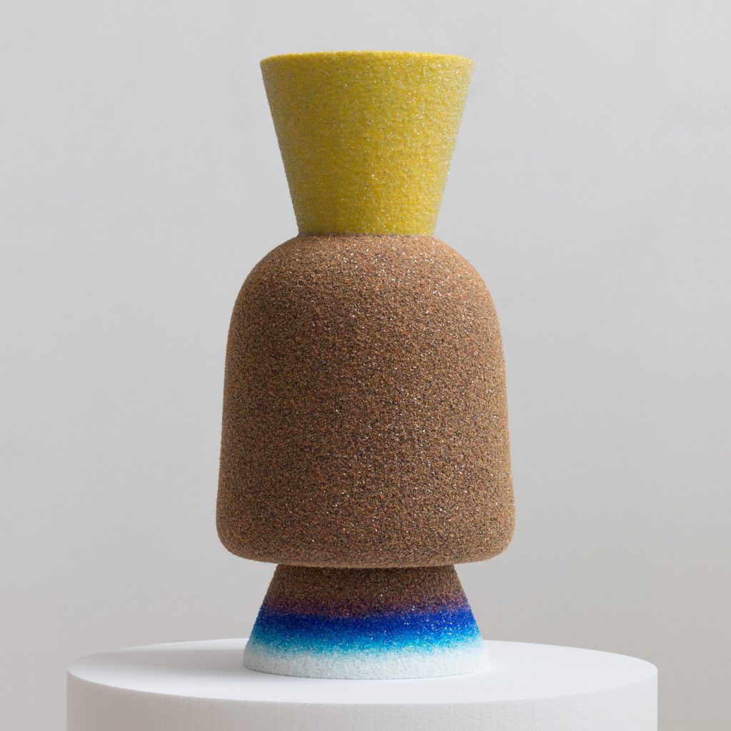 Vincent Beaurin, Sérapis, 2018, Polystyrene, epoxy, glass flakes, 73 cm x Ø 36 cm
