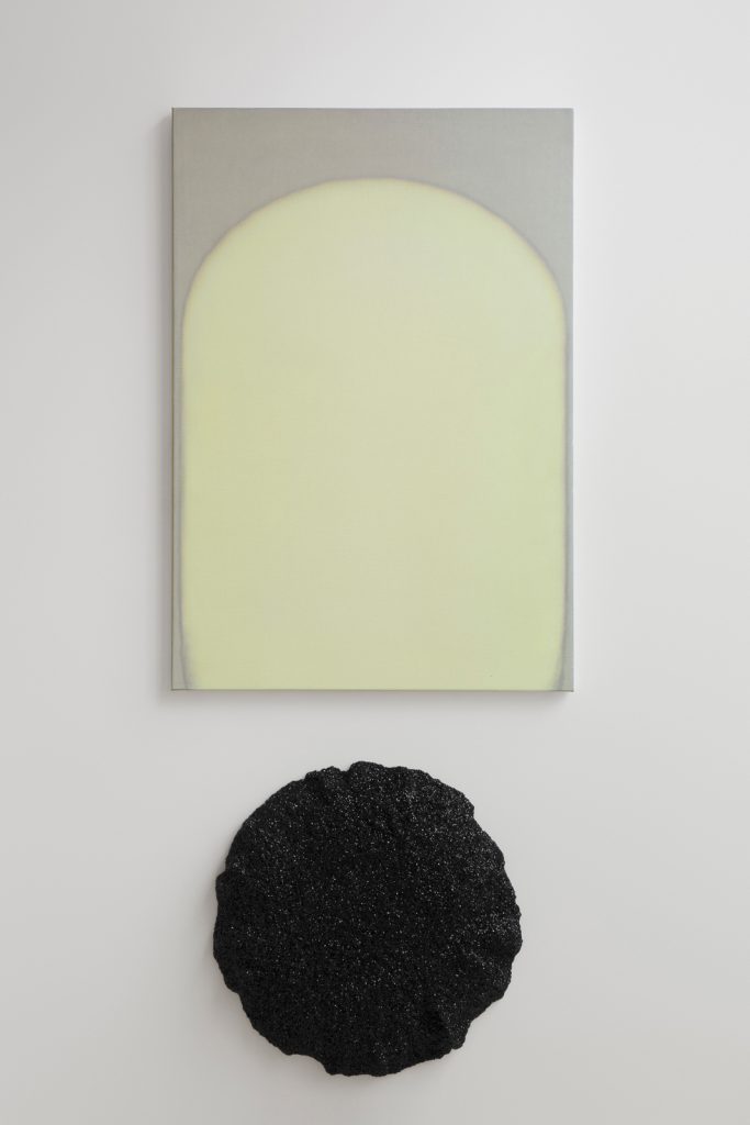 Vincent Beaurin, Tableau Organisme #11, 2023, Painting : Oil on canvas, aluminum stretcher, Mounting : Polystyrene, epoxy, glass flakes, 215 x 89 x 12 cm